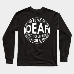 Deaf Awareness Social Distancing Long Sleeve T-Shirt